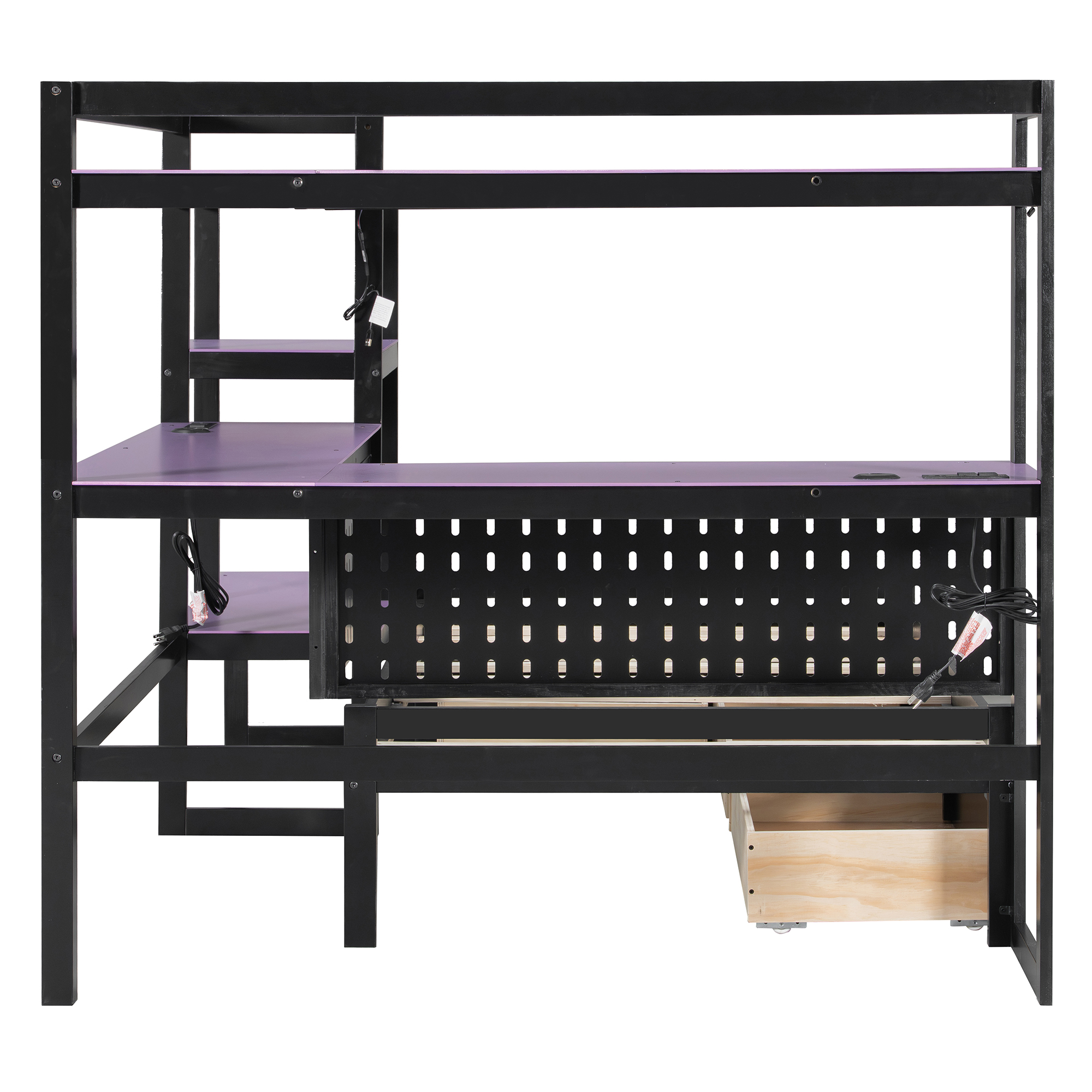 Twin Size Gaming Daybed with Integrated Desk and LED Light 31 Twin Size Gaming Daybed with Integrated Desk and LED Light