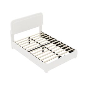 Boucle Full Bed Frame with Adjustable Height Headboard 32 Boucle Full Bed Frame with Adjustable Height Headboard