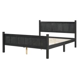 Queen Size Flat Panel Bed with Headboard & Footboard