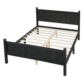 Full Size Flat Panel Bed with Headboard & Footboard