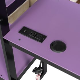 Twin Size Gaming Daybed with Integrated Desk and LED Light 71 Twin Size Gaming Daybed with Integrated Desk and LED Light