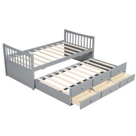 Daybed with Trundle and Drawers, Twin Size