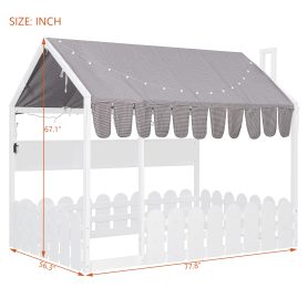 Full Size Montessori House Bed for Kids