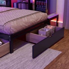 Twin Size Gaming Daybed with Integrated Desk and LED Light 54 Twin Size Gaming Daybed with Integrated Desk and LED Light