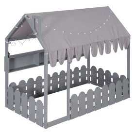 Twin Size Montessori House Bed for Kids