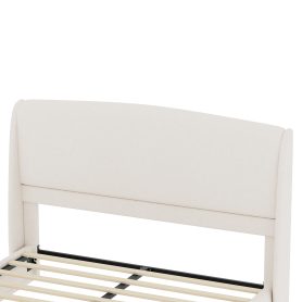 Upholstered Queen Bed Frame with Wingback Headboard 36 Upholstered Queen Bed Frame with Wingback Headboard
