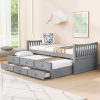 Daybed with Trundle and Drawers, Twin Size