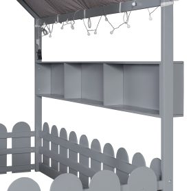 Twin Size Montessori House Bed for Kids