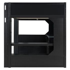 Full Size Gaming Loft Bed with Integrated Desk, Lights and Built-in Charging Station