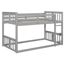 Twin Over Twin Bunk Bed with Ladder