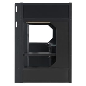 Twin Size Gaming Loft Bed with Integrated Desk, Lights and Built-in Charging Station