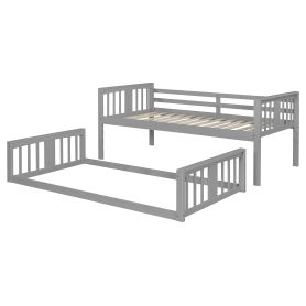 Twin Over Twin Bunk Bed with Ladder