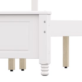 King Size Platform Bed Frame with Retro Wave Headboard