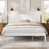 King Size Platform Bed Frame With Headboard, Wood Slat Support 1 King Size Platform Bed Frame With Headboard, Wood Slat Support