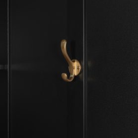 Queen Murphy Bed with Storage & Lights, Hidden Fold-Out Legs, Oak Veneer Finish, Built-in Shelves & Cabinets