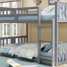 Twin Over Twin Bunk Bed with Ladder