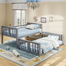 Twin Over Twin Bunk Bed with Ladder