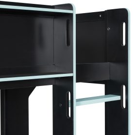 Twin Size Gaming Loft Bed with Integrated Desk, Lights and Built-in Charging Station
