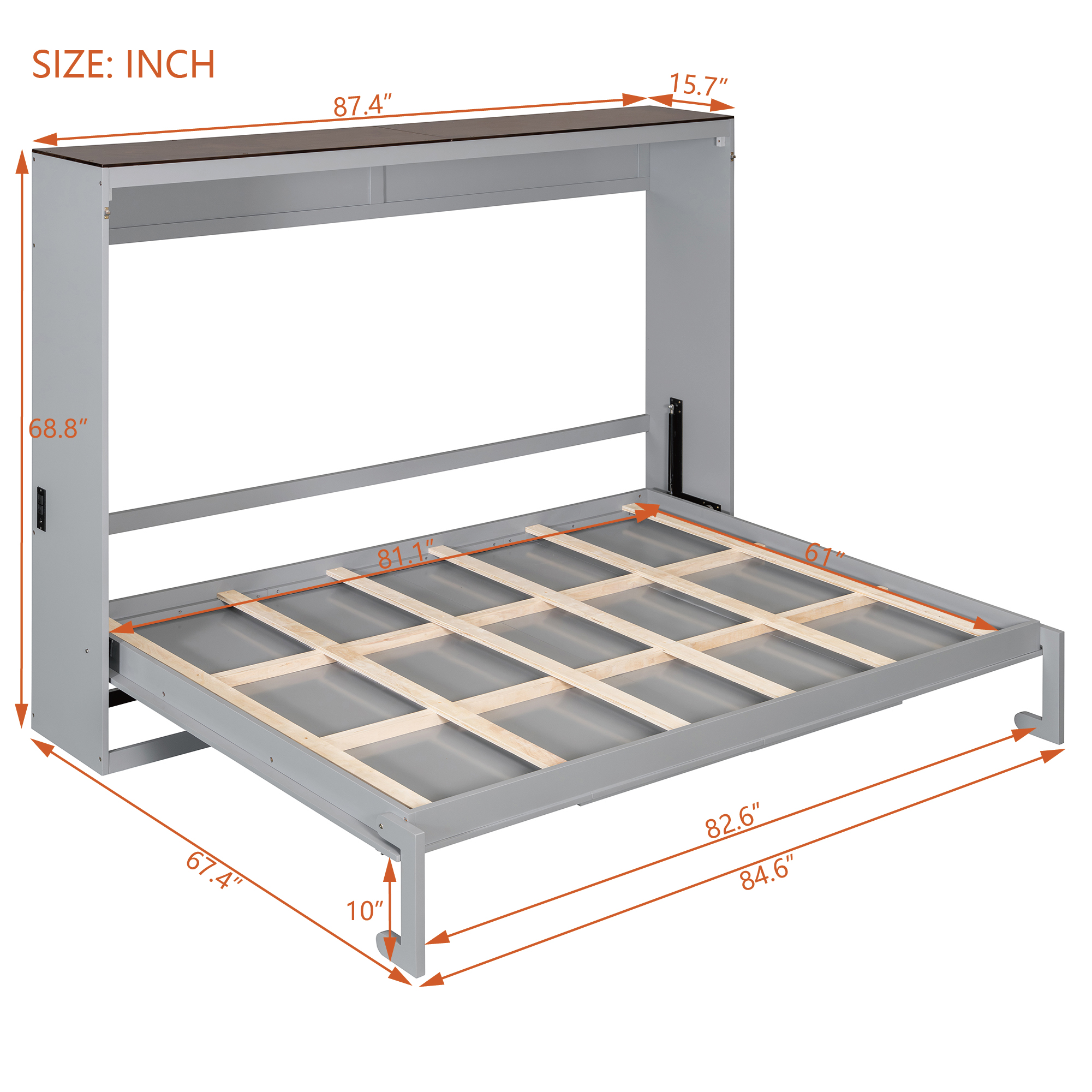 Queen Size Murphy Bed Wall Bed & USB 8 Queen Size Murphy Bed Wall Bed & USB