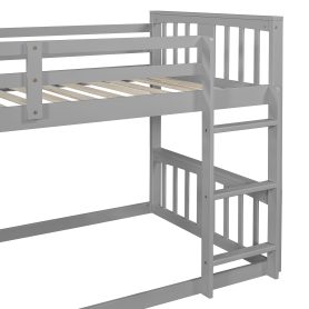 Twin Over Twin Bunk Bed with Ladder