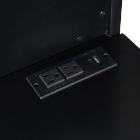 Full Size Gaming Loft Bed with Integrated Desk, Lights and Built-in Charging Station