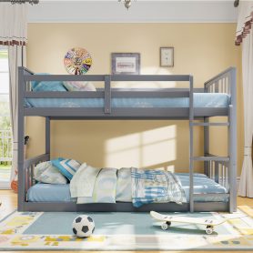 Twin Over Twin Bunk Bed with Ladder