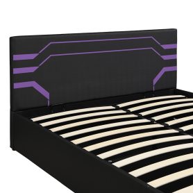 Modern Queen Size Hydraulic Storage Gaming Bed Frame