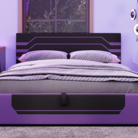 Modern Queen Size Hydraulic Storage Gaming Bed Frame