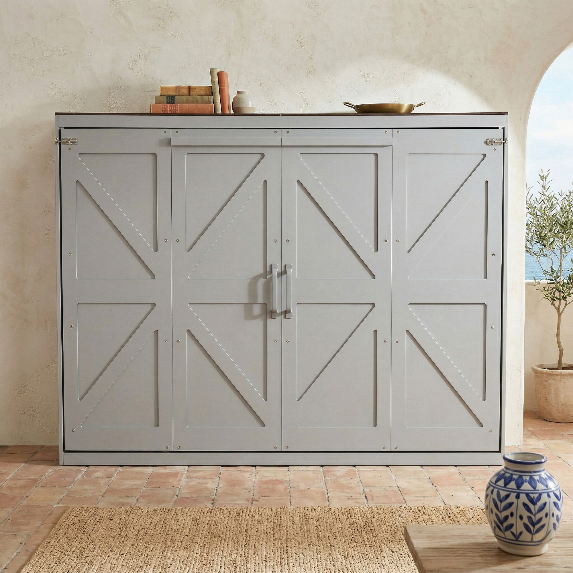 Queen Size Murphy Bed Wall Bed & USB 2 Queen Size Murphy Bed Wall Bed & USB