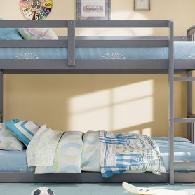 Twin Over Twin Bunk Bed with Ladder