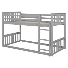 Twin Over Twin Bunk Bed with Ladder