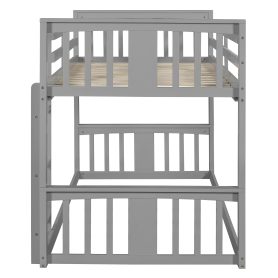 Twin Over Twin Bunk Bed with Ladder