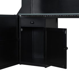 Full Size Gaming Loft Bed with Integrated Desk, Lights and Built-in Charging Station