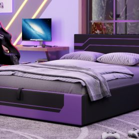 Modern Queen Size Hydraulic Storage Gaming Bed Frame