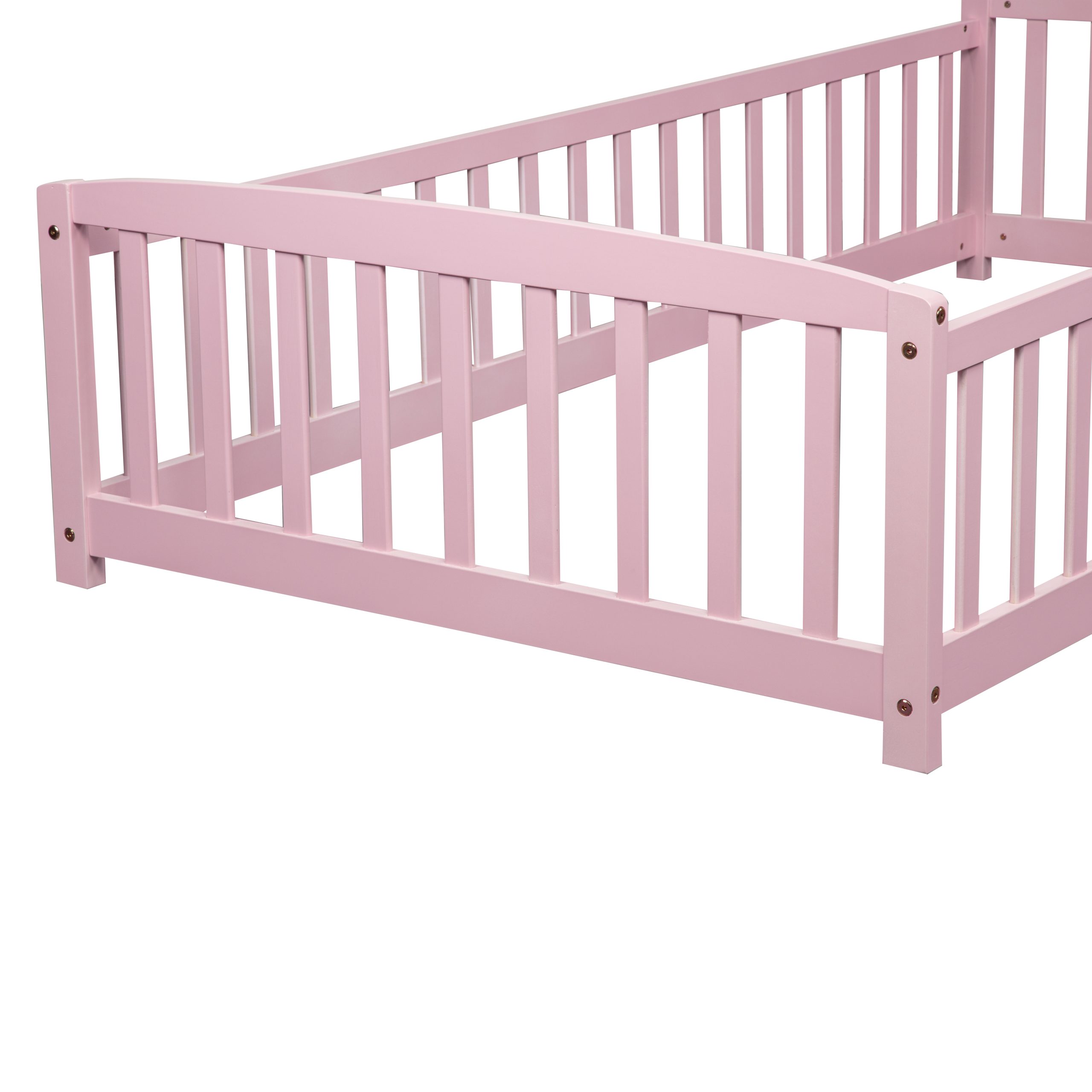 Twin Size Floor Fence Bed with Central Entrance 8 Twin Size Floor Fence Bed with Central Entrance