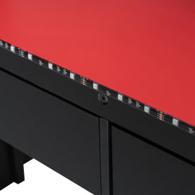 Full Size Gaming Loft Bed with Integrated Desk, Smart RGB LED Lights and USB Ports