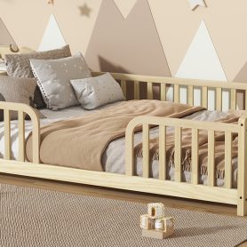 Full Size Floor Fence Bed with Central Entrance