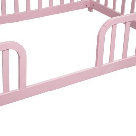 Twin Size Floor Fence Bed with Central Entrance 43 Twin Size Floor Fence Bed with Central Entrance