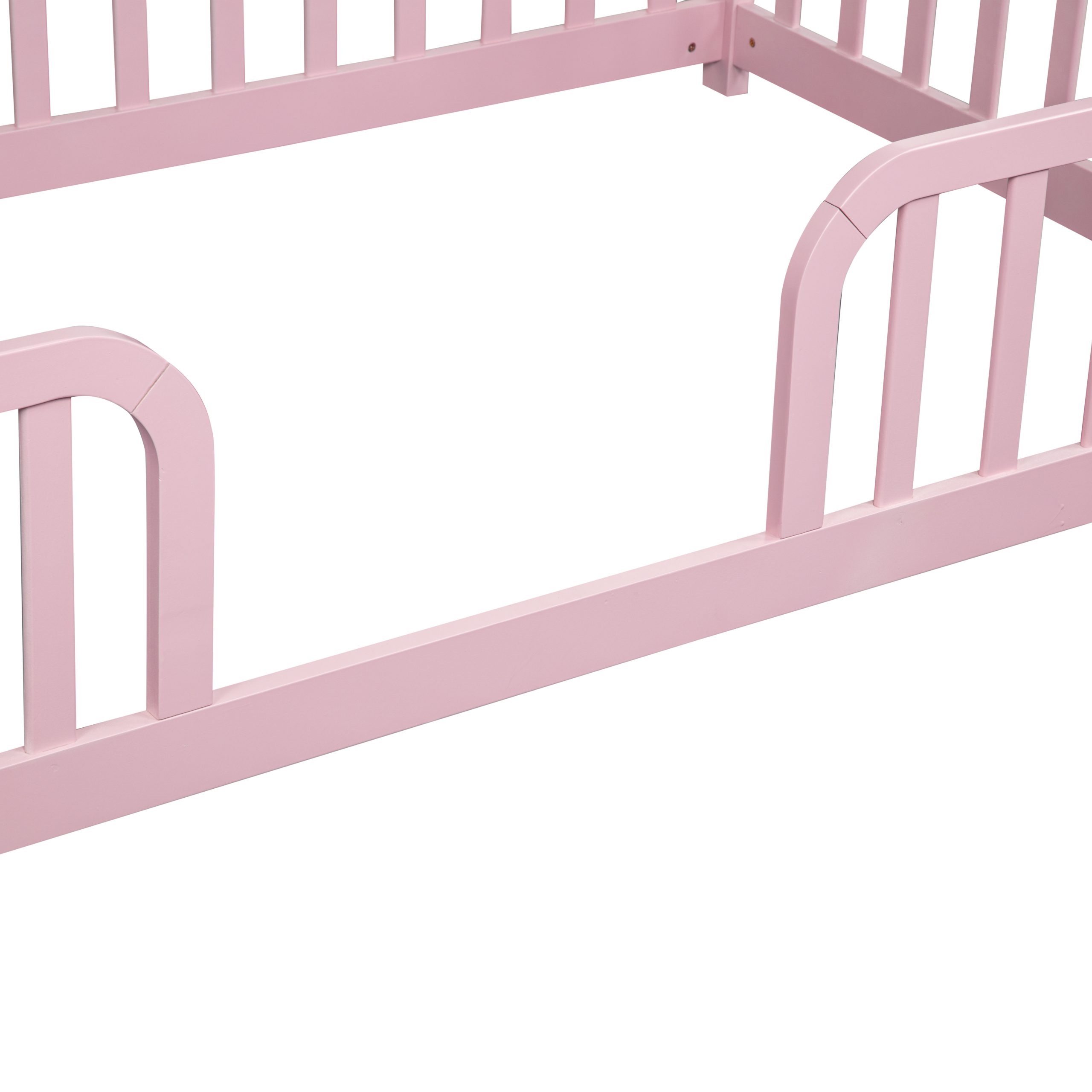 Twin Size Floor Fence Bed with Central Entrance 9 Twin Size Floor Fence Bed with Central Entrance