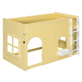 Twin Size Kids Loft Bed With Warm Led Light String 18 Twin Size Kids Loft Bed With Warm Led Light String
