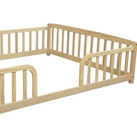 Full Size Floor Fence Bed with Central Entrance