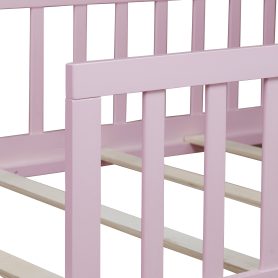 Twin Size Floor Bed with Fence without Door