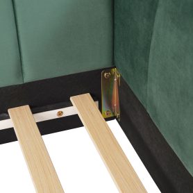 Full Size Velvet Upholstered Floor Bed