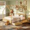 Full Size Montessori Bed With 2 Storage Drawers