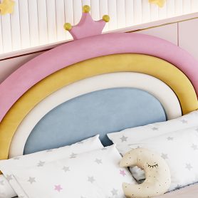 Full Size Upholstered Rainbow Design Bed