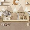 Full Size Floor Fence Bed with Central Entrance 1 Full Size Floor Fence Bed with Central Entrance