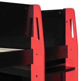 Full Size Gaming Loft Bed with Integrated Desk, Smart RGB LED Lights and USB Ports