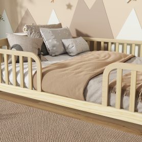Full Size Floor Fence Bed with Central Entrance