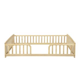 Full Size Floor Fence Bed with Central Entrance