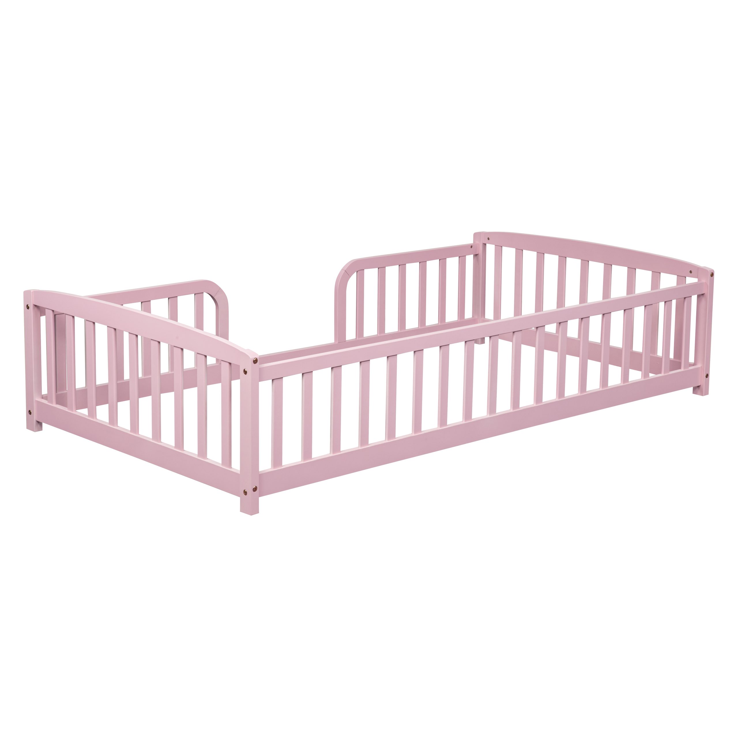Twin Size Floor Fence Bed with Central Entrance 11 Twin Size Floor Fence Bed with Central Entrance